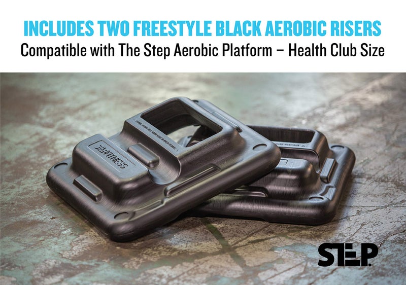 Freestyle STEP The Step (Made in USA) Freestyle Aerobic Risers - Health Club Size - Black - Image 3